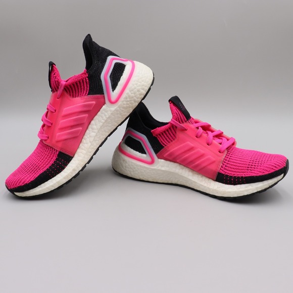adidas UltraBoost 19 Women's Size 8 US Shock Pink Knit Athletic Running Shoes - Picture 4 of 8